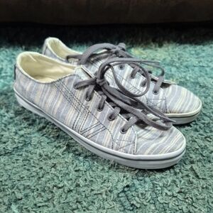 Vans Casual Gray Striped Women's Sneakers 6.5